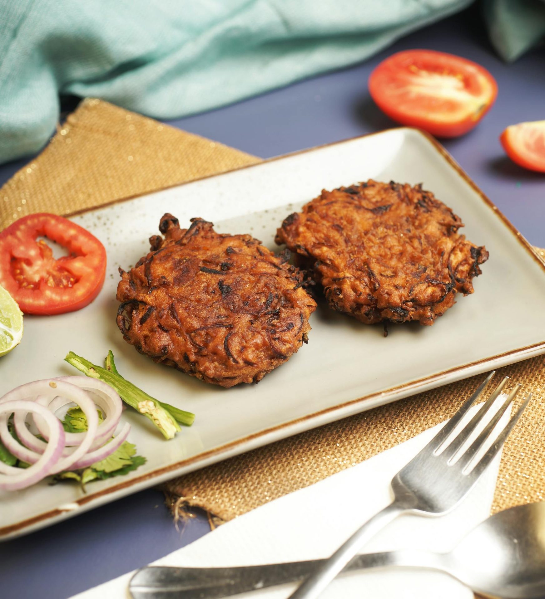 Fritters med cheddar og grøntsager
