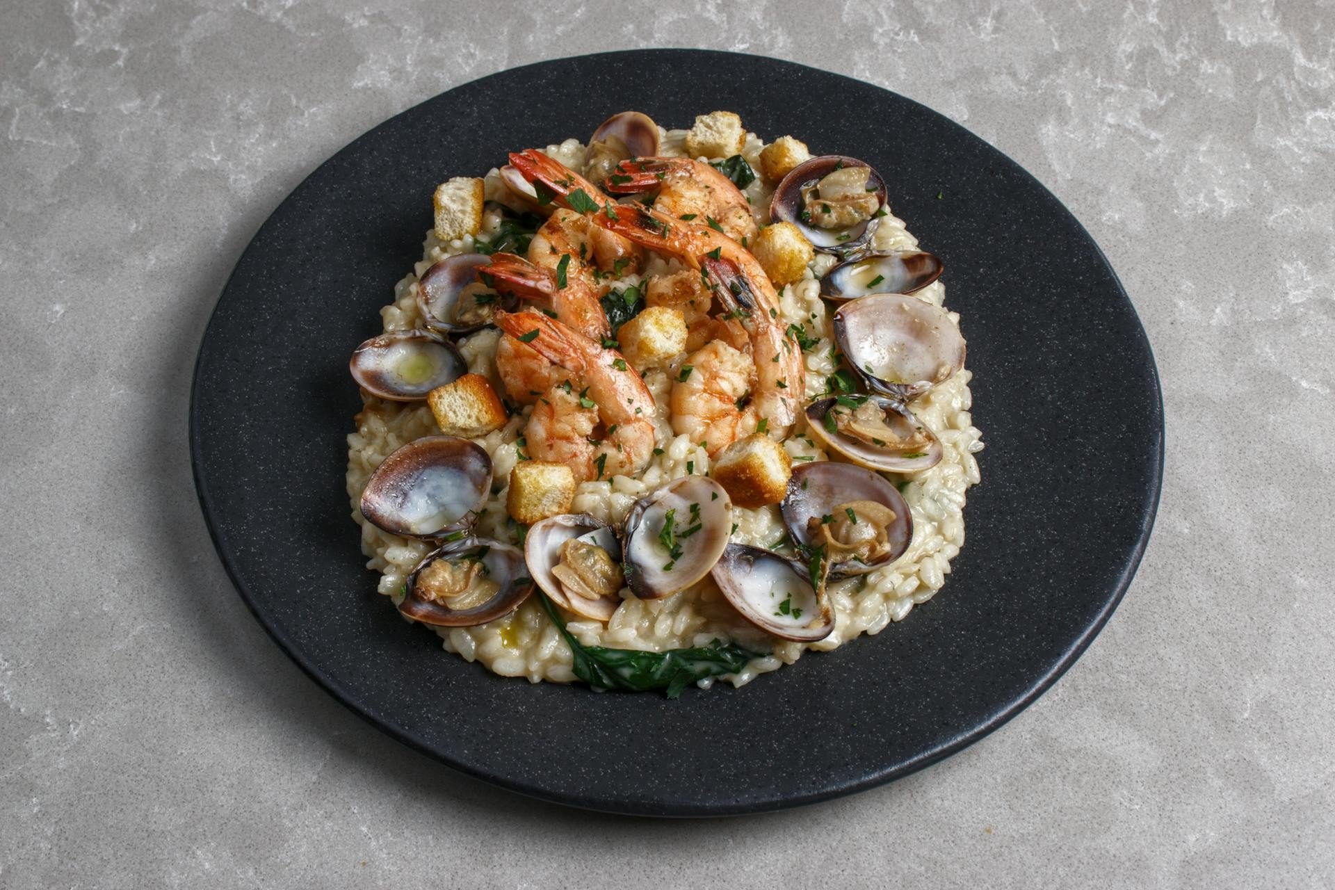 RISOTTO med fisk og skaldyr